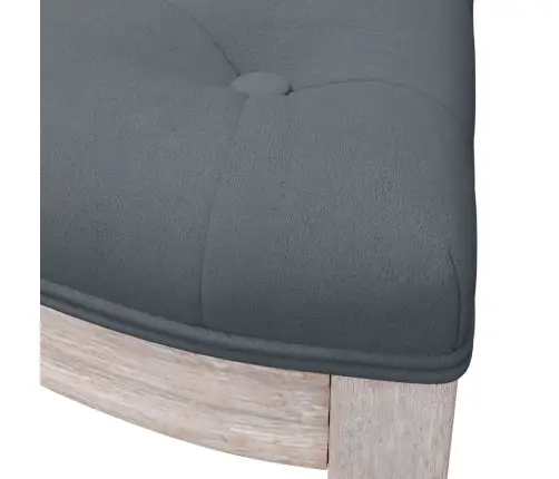 Suoliukas, Tamsiai Pilkos Spalvos, 110,5X45X49cm Aksomas