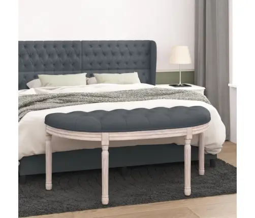 Suoliukas, Tamsiai Pilkos Spalvos, 110,5X45X49cm Aksomas