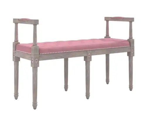 Suoliukas, Rožinės Spalvos, 110X40X70cm Aksomas