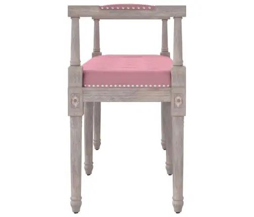 Suoliukas, Rožinės Spalvos, 110X40X70cm Aksomas