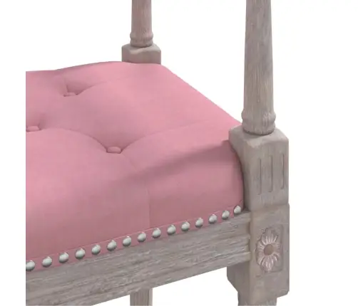 Suoliukas, Rožinės Spalvos, 110X40X70cm Aksomas