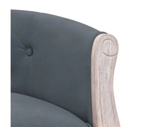 Sols, Tumši Pelēks, 98X56X69 Cm, Samts Vidaxl