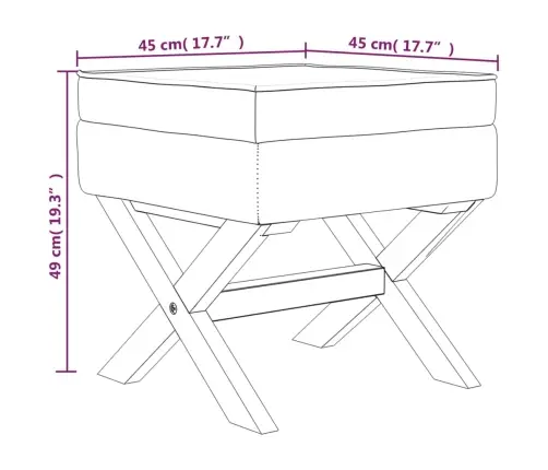 Uzglabāšanas Sols, 45X45X49 Cm, Lins Vidaxl