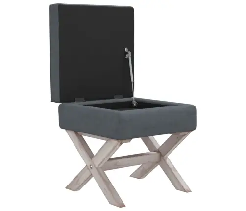 Uzglabāšanas Sols, Tumši Pelēks, 45X45X49 Cm, Samts Vidaxl