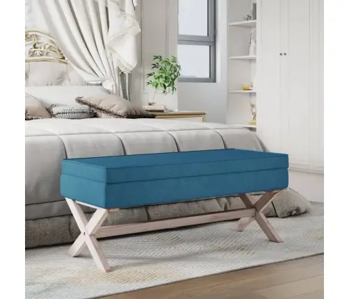 Uzglabāšanas Sols, Zils, 110X45X49 Cm, Lins Vidaxl