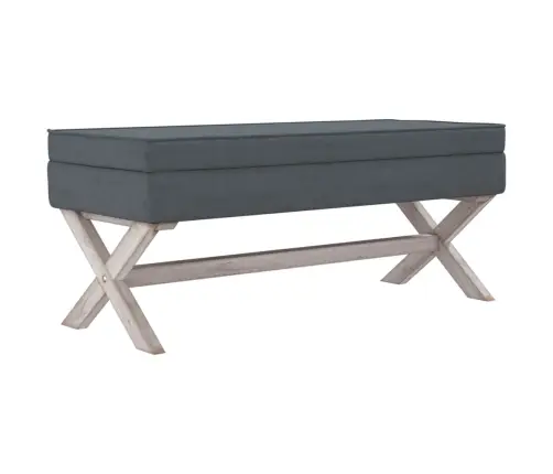 Uzglabāšanas Sols, Tumši Pelēks, 110X45X49 Cm, Samts Vidaxl