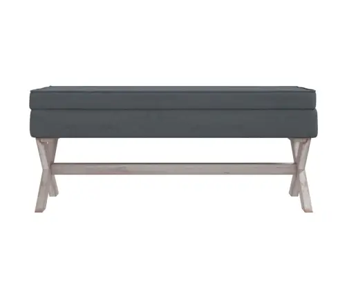 Uzglabāšanas Sols, Tumši Pelēks, 110X45X49 Cm, Samts Vidaxl