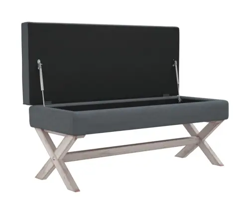 Uzglabāšanas Sols, Tumši Pelēks, 110X45X49 Cm, Samts Vidaxl