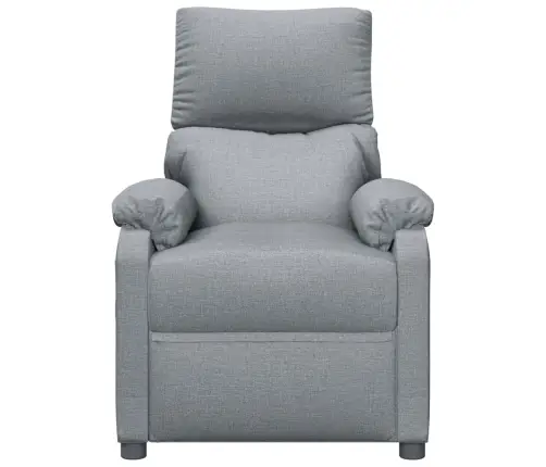 Masāžas Krēsls, Paceļams, Gaiši Pelēks Audums Vidaxl