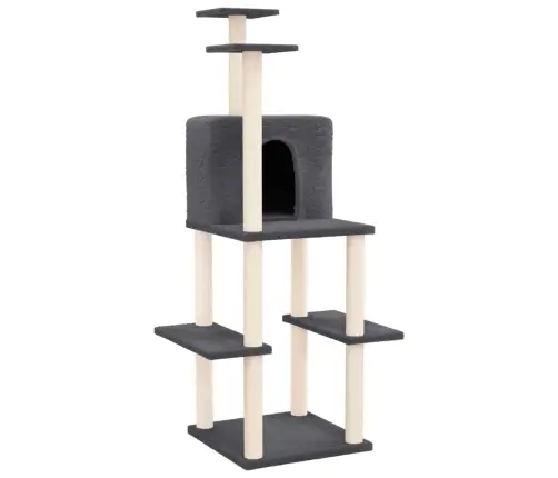 Kassimaja Sisalköitega Kraapimispuudega, Tumehall, 144,5 Cm