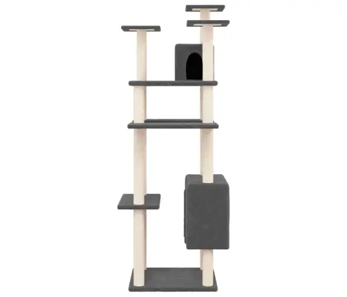 Kassimaja Sisalköitega Kraapimispuudega, Tumehall, 162 Cm