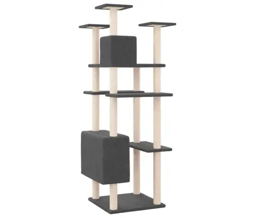 Kassimaja Sisalköitega Kraapimispuudega, Tumehall, 162 Cm