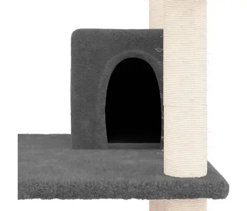 Kassimaja Sisalköitega Kraapimispuudega, Tumehall, 162 Cm