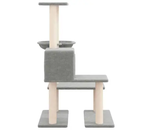 Kassimaja Sisalköitega Kraapimispuudega, Helehall, 94,5 Cm