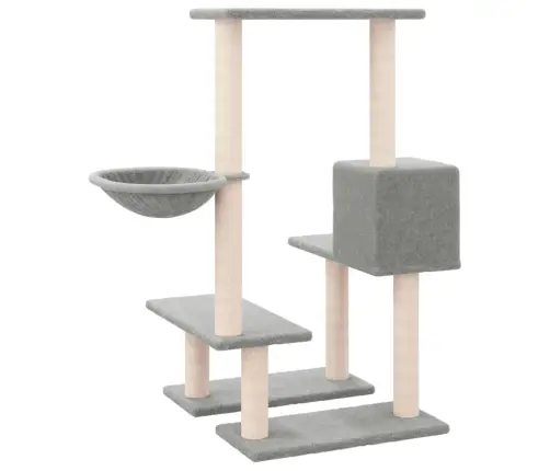 Kassimaja Sisalköitega Kraapimispuudega, Helehall, 94,5 Cm