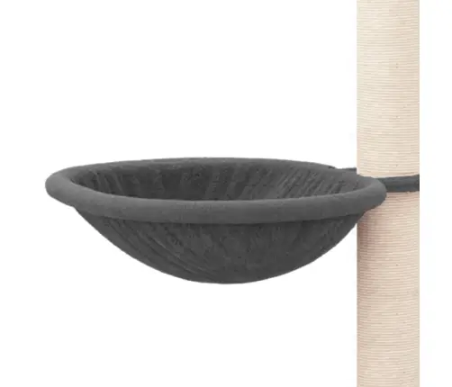 Kaķu Māja Ar Sizala Stabiem Nagu Asināšanai, 94,5 Cm, Pelēka Vidaxl