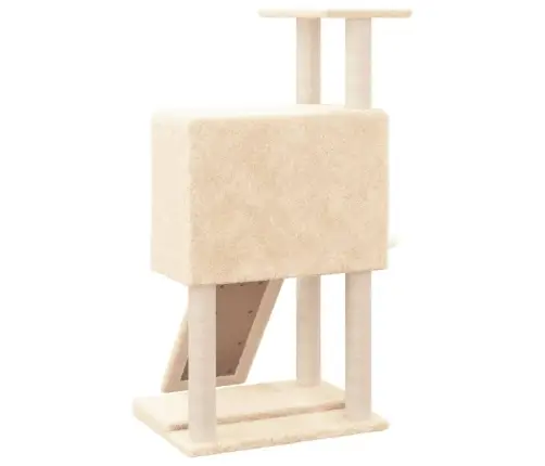 Draskyklė Katėms Su Stovais Iš Sizalio, Kreminės Spalvos, 96Cm