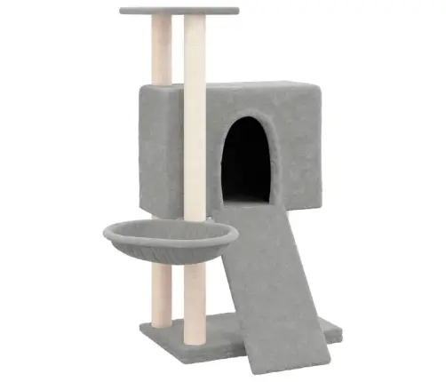 Kassimaja Sisalköitega Kraapimispuudega, Helehall, 96 Cm