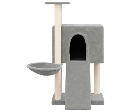 Kassimaja Sisalköitega Kraapimispuudega, Helehall, 96 Cm