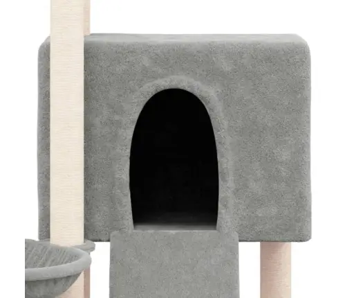 Kassimaja Sisalköitega Kraapimispuudega, Helehall, 96 Cm