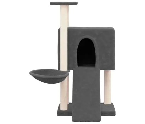 Kassimaja Sisalköitega Kraapimispuudega, Tumehall, 96 Cm