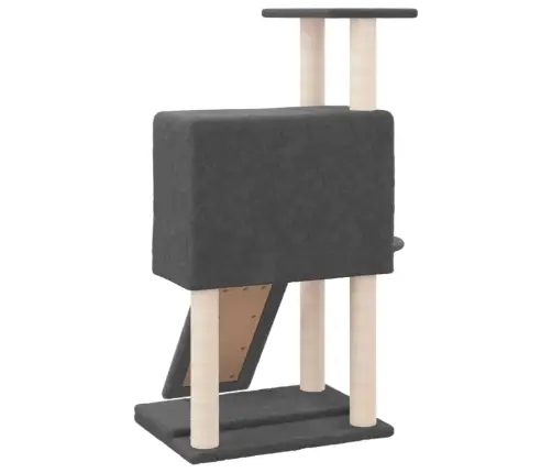 Kassimaja Sisalköitega Kraapimispuudega, Tumehall, 96 Cm