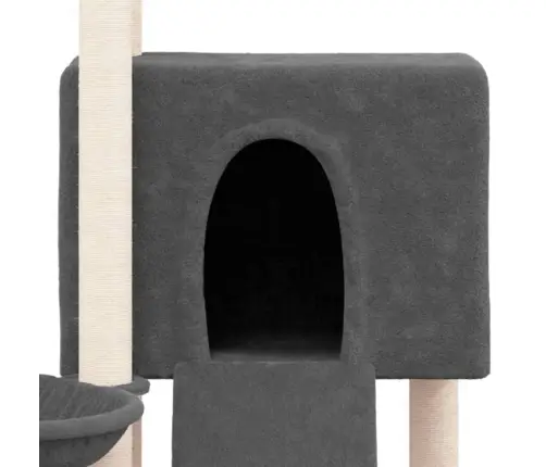 Kassimaja Sisalköitega Kraapimispuudega, Tumehall, 96 Cm