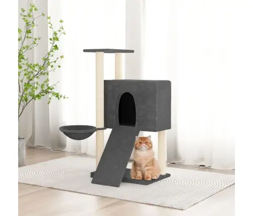 Kassimaja Sisalköitega Kraapimispuudega, Tumehall, 96 Cm