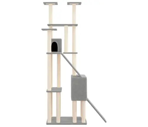 Kassimaja Sisalköitega Kraapimispuudega, Helehall, 190 Cm