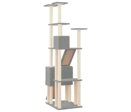 Kassimaja Sisalköitega Kraapimispuudega, Helehall, 190 Cm