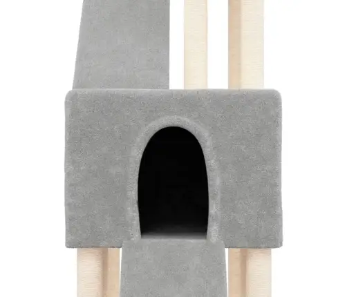 Kassimaja Sisalköitega Kraapimispuudega, Helehall, 190 Cm