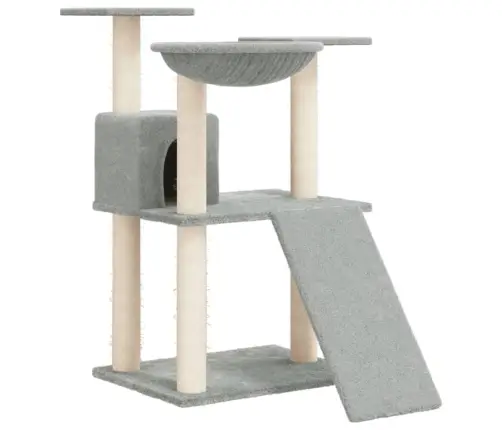 Kassimaja Sisalköitega Kraapimispuudega, Helehall, 83 Cm