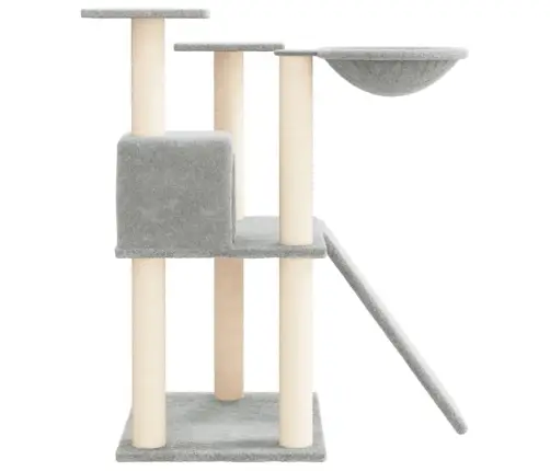 Kassimaja Sisalköitega Kraapimispuudega, Helehall, 83 Cm