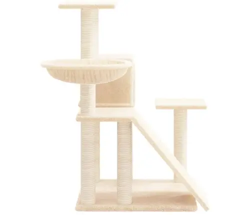 Kassimaja Sisalköitega Kraapimispuuga, Kreemjas, 82 Cm