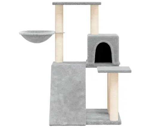 Kaķu Māja Ar Sizala Stabiem Nagu Asināšanai, 82 Cm, Pelēka Vidaxl