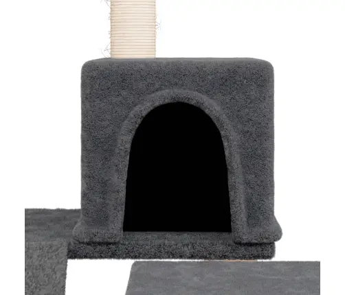 Kaķu Māja Ar Sizala Stabiem Nagu Asināšanai, 82 Cm, Pelēka Vidaxl