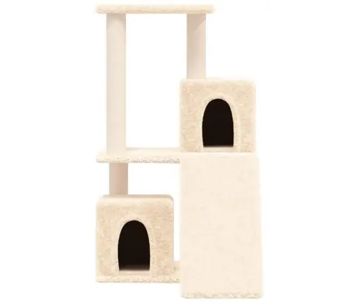 Kassimaja Sisalköitega Kraapimispuuga, Kreemjas, 82 Cm