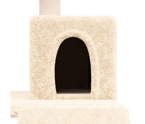 Kassimaja Sisalköitega Kraapimispuuga, Kreemjas, 82 Cm