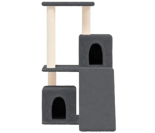 Kaķu Māja Ar Sizala Stabiem Nagu Asināšanai, 82 Cm, Pelēka Vidaxl