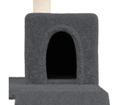 Kaķu Māja Ar Sizala Stabiem Nagu Asināšanai, 82 Cm, Pelēka Vidaxl