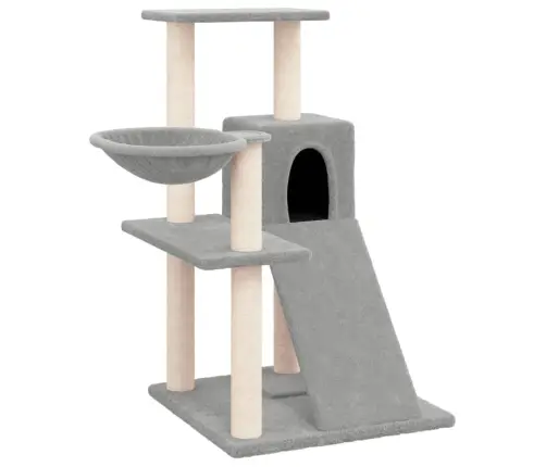 Draskyklė Katėms Su Stovais Iš Sizalio, Šviesiai Pilka, 82Cm