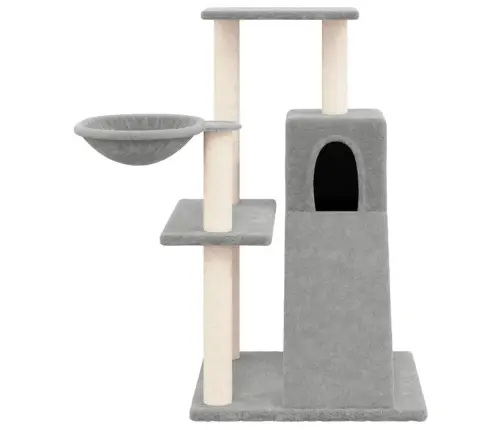Draskyklė Katėms Su Stovais Iš Sizalio, Šviesiai Pilka, 82Cm
