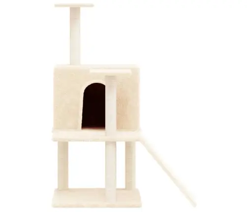 Kassimaja Sisalköitega Kraapimispuuga, Kreemjas, 109 Cm