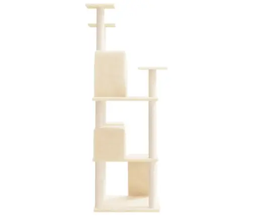 Kassimaja Sisalköitega Kraapimispuuga, Kreemjas, 153 Cm