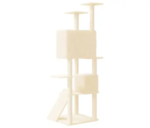 Kassimaja Sisalköitega Kraapimispuuga, Kreemjas, 153 Cm