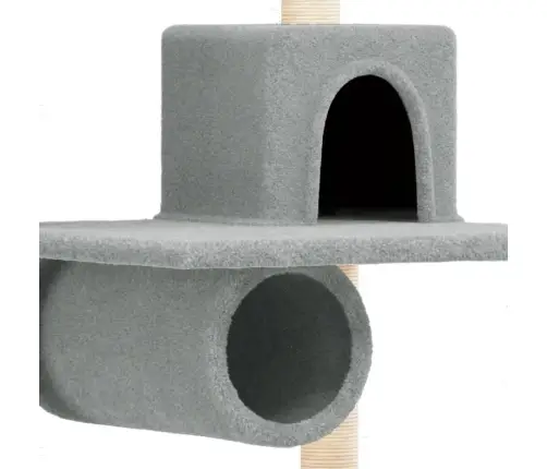 Kaķu Māja Ar Sizala Stabiem Nagu Asināšanai, 168 Cm, Pelēka Vidaxl