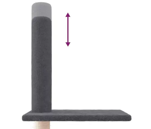 Põrandast Laeni Kassi Kraapimispuu, Tumehall, 250,5–276,5 Cm