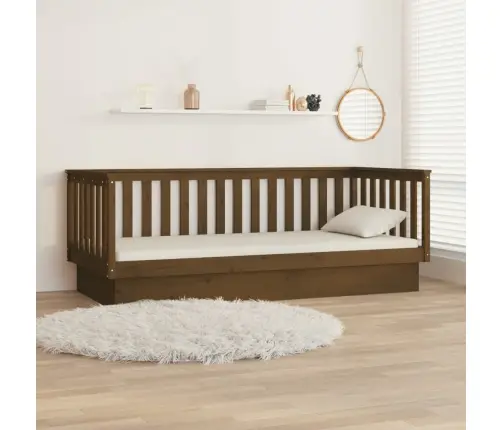 Dīvāngulta, Medus Brūna, 100X200 Cm, Priedes Masīvkoks Vidaxl