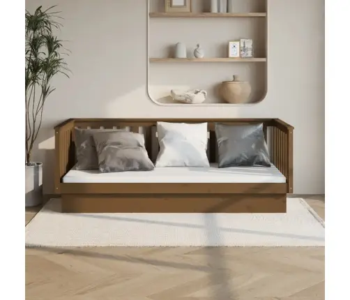 Dīvāngulta, Medus Brūna, 100X200 Cm, Priedes Masīvkoks Vidaxl