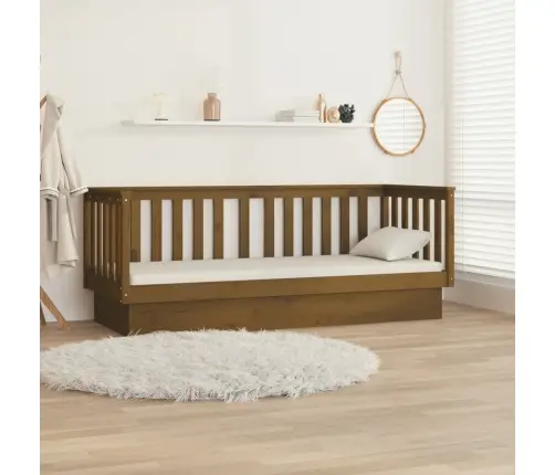 Dīvāngulta, Medus Brūna, 90X190 Cm, Priedes Masīvkoks Vidaxl